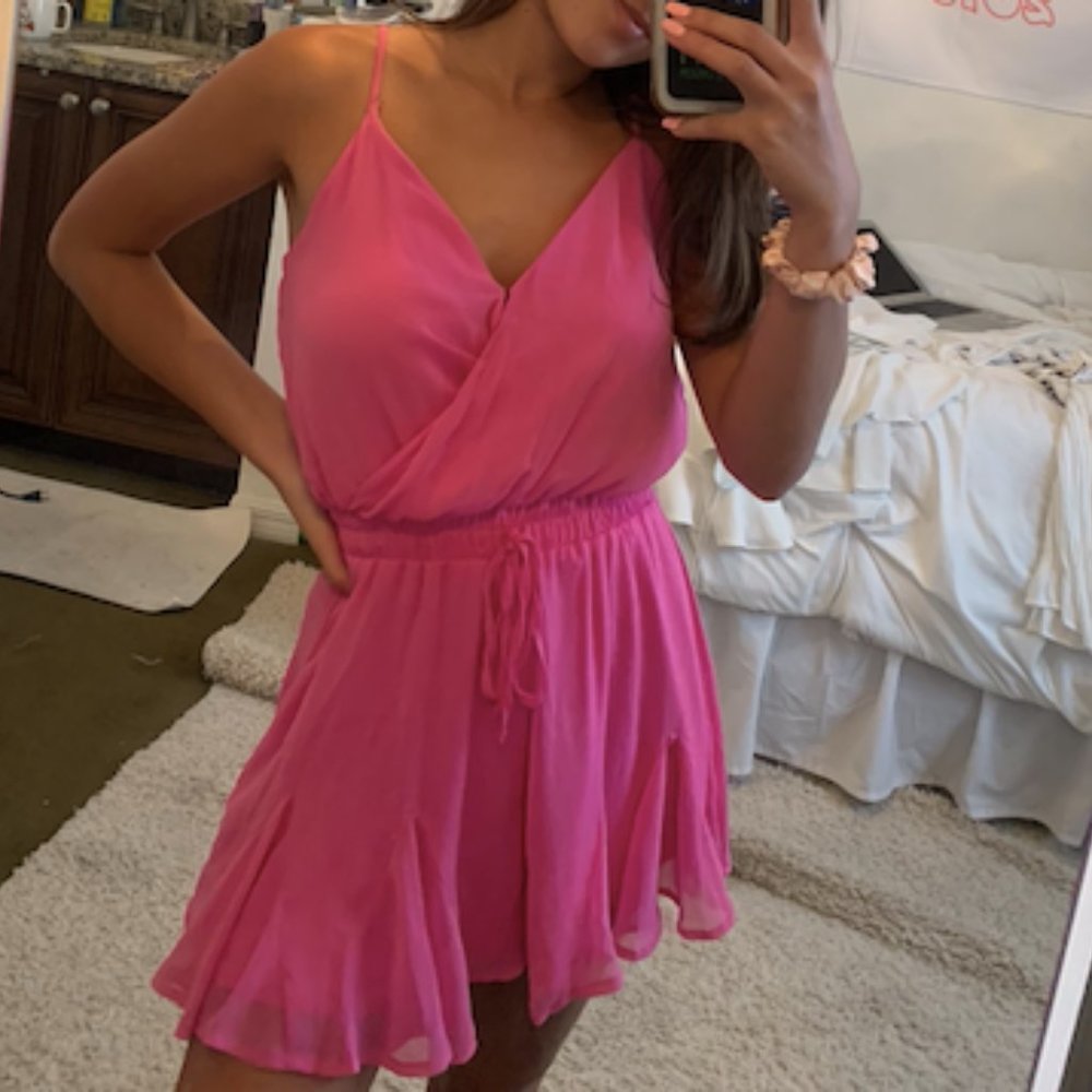 Pink Flowy Romper